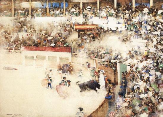 Arthur Melville,ARSA,RSW,RWS The Little Bullfight:'Bravo Toro' china oil painting image